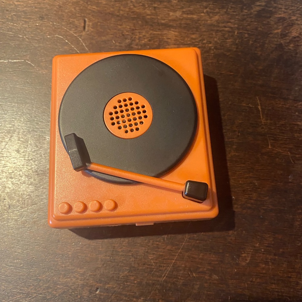 Target Orange and Black Retro Portable Audio Player
